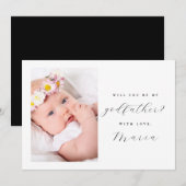 Eenvoudig script Elegante peetoom voorstel foto Kaart (Voorkant / Achterkant)