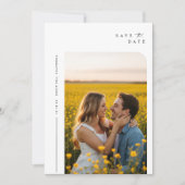 Eenvoudig script Elegante trouwfoto Sla de datum o Save The Date (Voorkant)