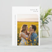 Eenvoudig script Elegante trouwfoto Sla de datum o Save The Date (Staand voorkant)