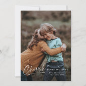 Eenvoudig script elke moment Foto Kerstmis Feestdagenkaart (Voorkant)