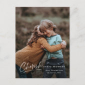 Eenvoudig script elke moment Foto Kerstmis Feestdagenkaart (Voorkant)