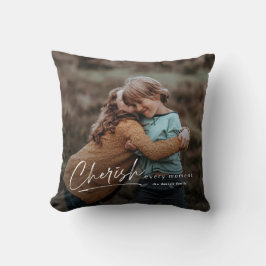 Eenvoudig script elke moment foto's kussen