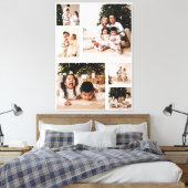 Eenvoudig Script Familie Fotocollage Vakantie Canvas Afdruk (Insitu (Slaapkamer))