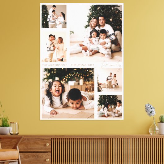 Eenvoudig Script Familie Fotocollage Vakantie Canvas Afdruk (Insitu (Woonkamer))