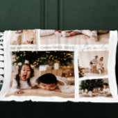 Eenvoudig Script Familie Fotocollage Vakantie Fleece Deken