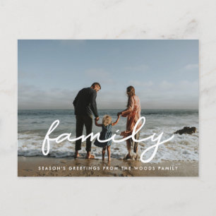 Eenvoudig script familie fotovakantie briefkaart