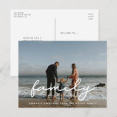 Eenvoudig script familie fotovakantie briefkaart (Voorkant / Achterkant)