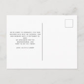 Eenvoudig script | Foto bruiloft Datum wijzigen Briefkaart (Achterkant)