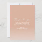 Eenvoudig script foto bruiloft Hartelijk dank Kaart (Achterkant)