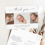 Eenvoudig script foto Collage Baby Hartelijk dank Briefkaart<br><div class="desc">Eenvoudige Baby van de Foto van het Manuscript Collage Dank u kaart. Op de achterzijde staat een boodschap met dank dat je je kunt personaliseren of verwijderen als je je dank liever wilt schrijven.</div>