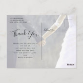 Eenvoudig script foto Collage Weddenschap Bedankt Briefkaart (Achterkant)