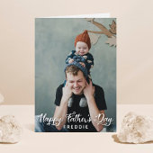 Eenvoudig script Foto Happy Father's Kaart