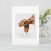 Eenvoudig script  foto moderne kerst feestdagenkaart (Staand voorkant)