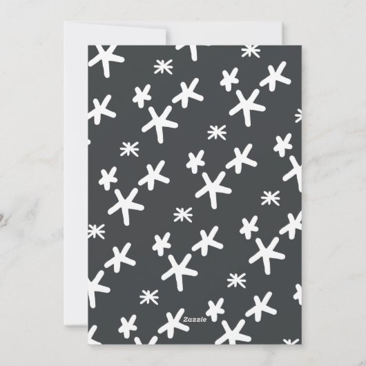 Eenvoudig script  foto moderne kerst feestdagenkaart (Achterkant)