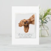 Eenvoudig script  foto moderne kerst feestdagenkaart (Staand voorkant)