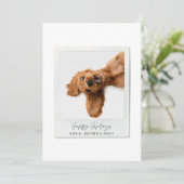 Eenvoudig script  foto moderne kerst feestdagenkaart (Staand voorkant)