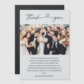 Eenvoudig script foto Weddenschap Bedankt (Voorkant / Achterkant)