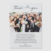 Eenvoudig script foto Weddenschap Bedankt (Voorkant)