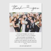 Eenvoudig script foto Weddenschap Bedankt (Voorkant)