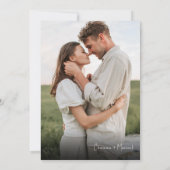 Eenvoudig script foto Weddenschap Kaart (Achterkant)