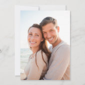 Eenvoudig script foto Weddenschap Save The Date (Achterkant)