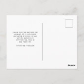 Eenvoudig script | Foto Wedding Save the Date Briefkaart (Achterkant)