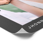 Eenvoudig script foto Weduwwelkomstteken Poster (Hoek)