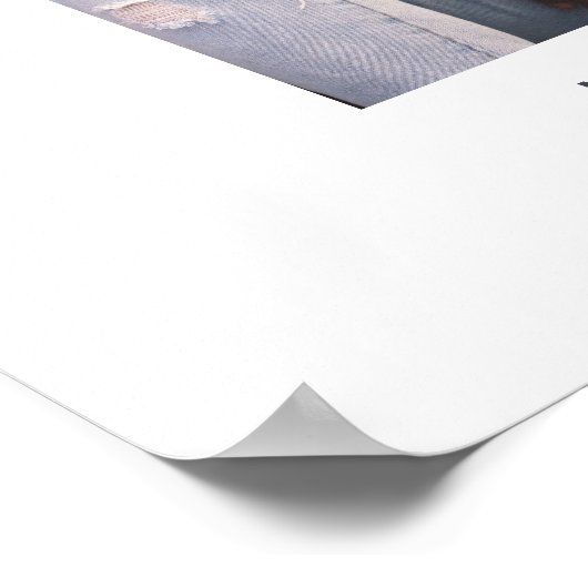 Eenvoudig script foto Weduwwelkomstteken Poster (Hoek)