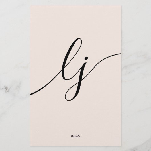 Eenvoudig script Gepersonaliseerd briefpapier Blus (Achterkant)