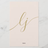 Eenvoudig Script Gepersonaliseerd Briefpapier Blus (Achterkant)
