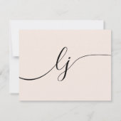 Eenvoudig script Gepersonaliseerd briefpapier Blus Notitiekaartje (Achterkant)