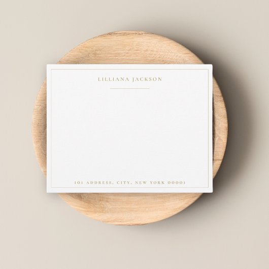 Eenvoudig script Gepersonaliseerd briefpapier Blus Notitiekaartje