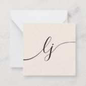 Eenvoudig script Gepersonaliseerd briefpapier Blus Notitiekaartje (Achterkant)