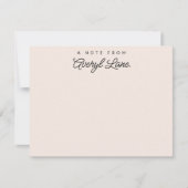 Eenvoudig script Gepersonaliseerd briefpapier Blus Notitiekaartje (Voorkant)