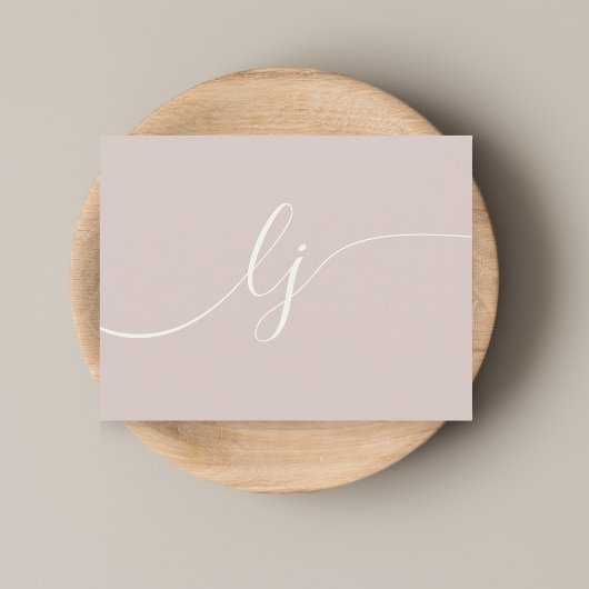 Eenvoudig script Gepersonaliseerd briefpapier Ivoo Notitiekaartje