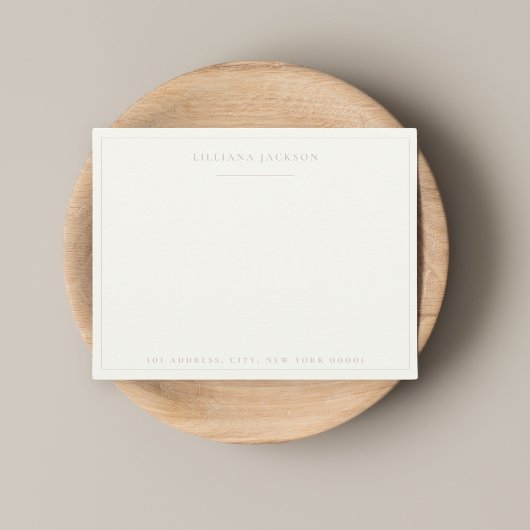 Eenvoudig script Gepersonaliseerd briefpapier Ivoo Notitiekaartje