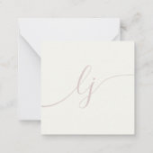 Eenvoudig script Gepersonaliseerd briefpapier Ivoo Notitiekaartje (Achterkant)