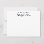 Eenvoudig script Gepersonaliseerd briefpapier Mode Notitiekaartje (Voorkant)