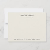 Eenvoudig script Gepersonaliseerd briefpapier Mono Notitiekaartje (Voorkant)