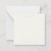 Eenvoudig script Gepersonaliseerd briefpapier Roos Notitiekaartje (Voorkant)