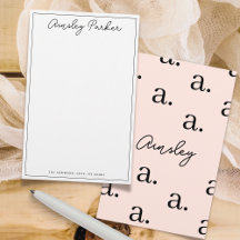 Eenvoudig script gepersonaliseerd monogram patroon