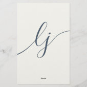 Eenvoudig script gepersonaliseerd schrijfpapier iv briefpapier (Achterkant)