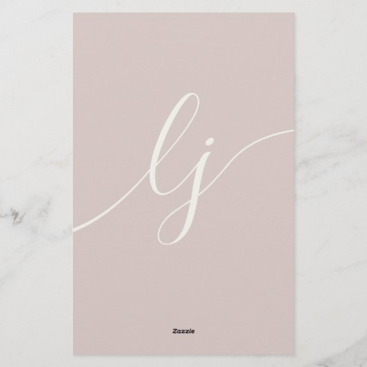 Eenvoudig script gepersonaliseerd schrijfpapier ro briefpapier (Achterkant)