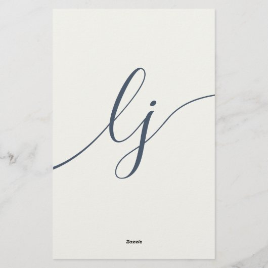 Eenvoudig script Gepersonaliseerde briefpapier Ivo (Achterkant)