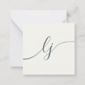 Eenvoudig script Gepersonaliseerde briefpapier Ivo Notitiekaartje (Achterkant)