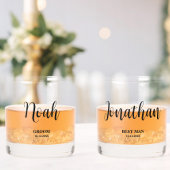 Eenvoudig script Gepersonaliseerde Groomsmen Bruil Whisky Glas