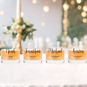 Eenvoudig script Gepersonaliseerde Groomsmen Bruil Whisky Glas