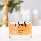 Eenvoudig script Gepersonaliseerde Groomsmen Bruil Whisky Glas
