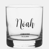 Eenvoudig script Gepersonaliseerde Groomsmen Bruil Whisky Glas