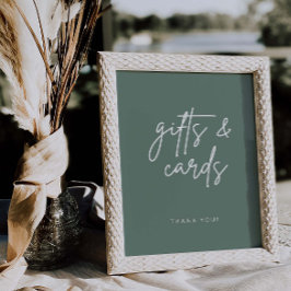 Eenvoudig script geschenktafel trouwdecoratie bord poster